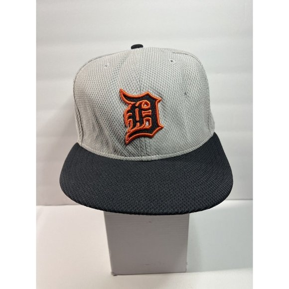 Detroit Tigers MLB New Era Hat Cap Baseball 59FIFTY 7-1/2 Fitted Official Gray - Picture 1 of 7